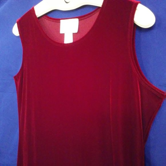 Dress Suit Susan Graver 2-peice Set Quilted Velvet Jacket Sheath Dress -M Wine - Picture 3 of 10